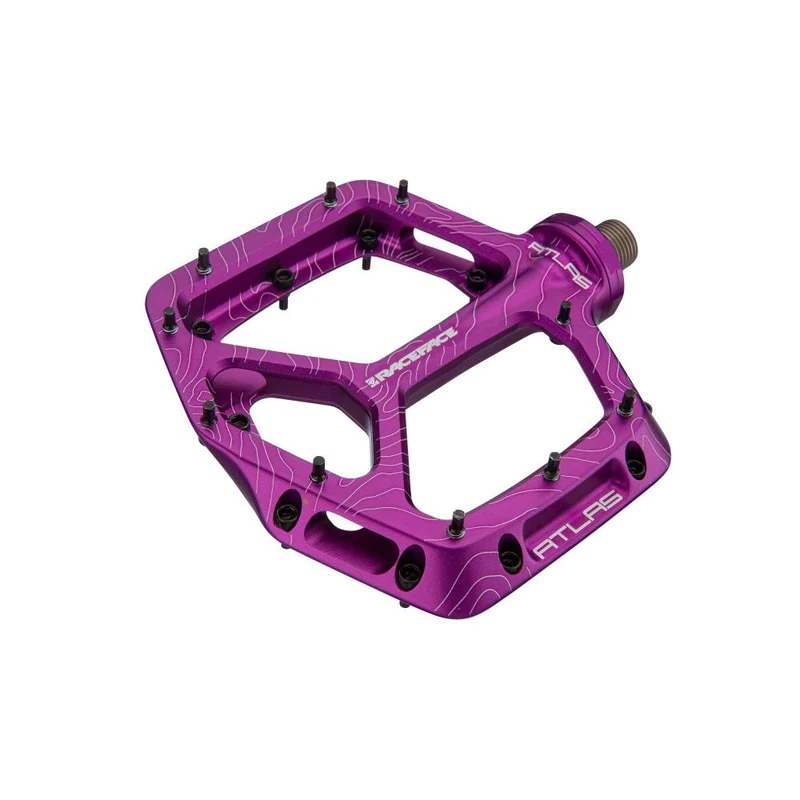 Race Face Atlas Plattform-Pedal, purple lila - High-Performance Flatpedal für Trail & Gravity