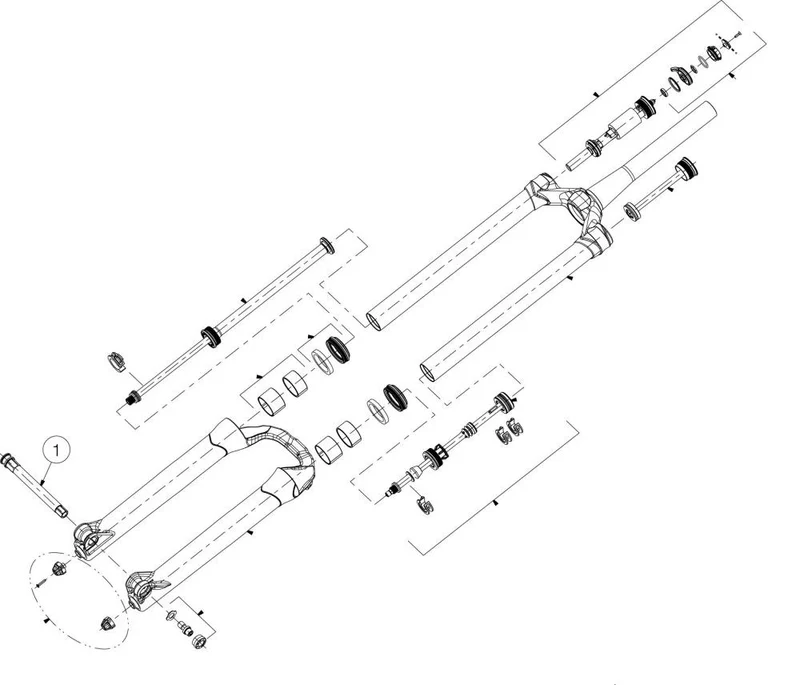 Manitou Steckachse Hexlock SL 15 x 100 mm - leichte, steife Achse für präzises Handling