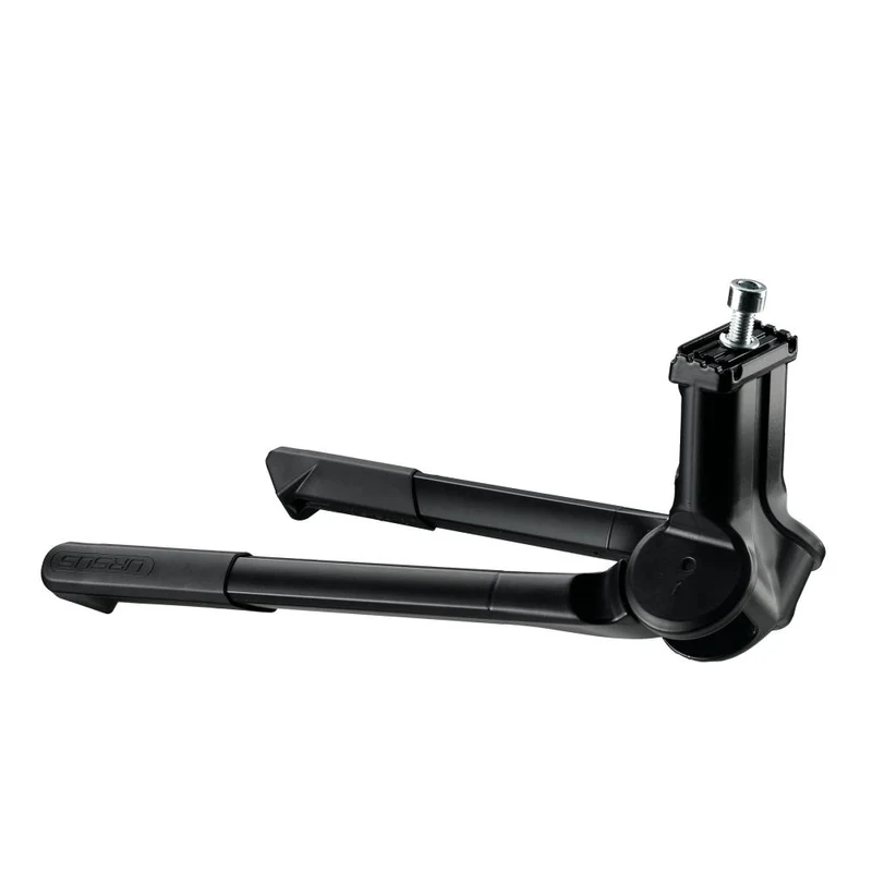 Ursus Zweibeinständer JUMBO EVO, Aluminium, 28", H=300 mm, schwarz, bis 80 kg belastbar, mit Tretkurbelschutz, ideal für E-Bikes und Transporträder