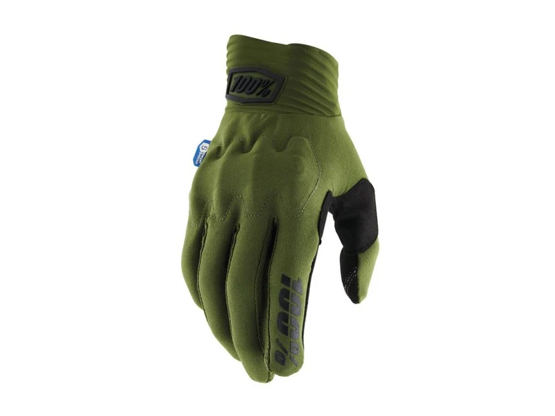 100% Cognito Smart Shock Gloves L Army Green / Black - maximaler Aufprallschutz & Grip
