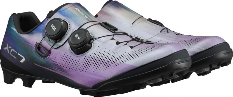 SHIMANO Fahrradschuhe XC703 Herren/Damen MTB SPD Größe 43 Lila - XC-Raceschuh mit BOA Verschluss