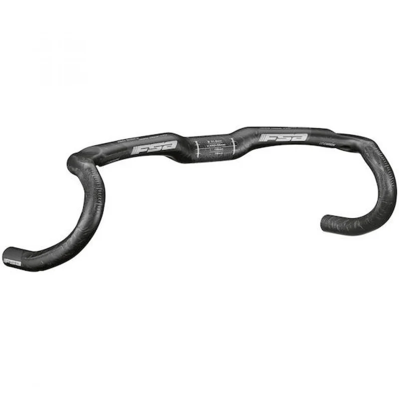 FSA Lenker AGX K-Wing 31,8 x 480 mm Schwarz - ergonomischer Carbon-Gravel-Lenker