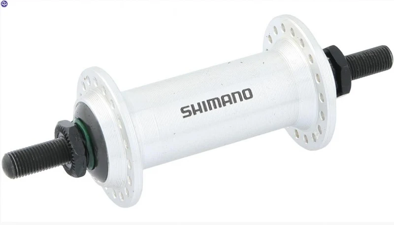 SHIMANO Vorderradnabe HB-TX500 36 Loch Vollachse m. Muttern Silber