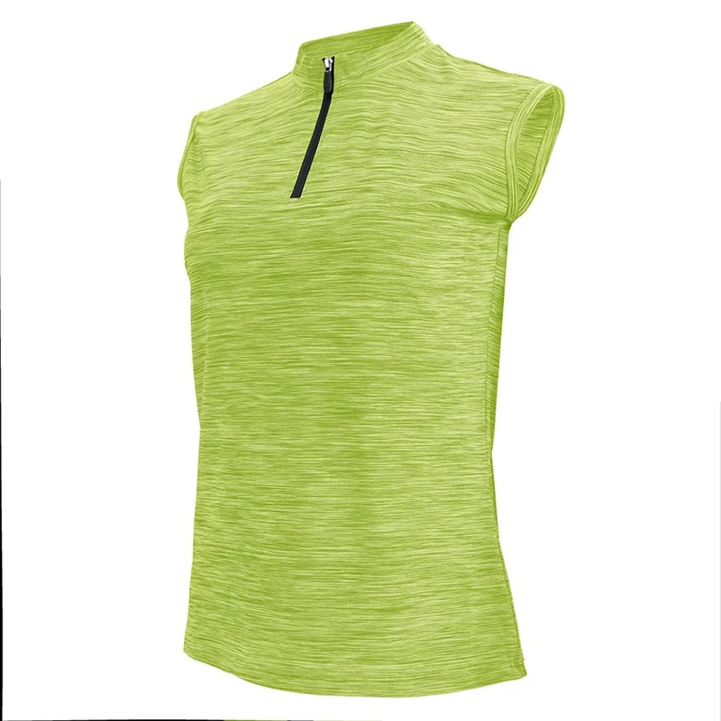 CHIBA Lady Melange Shirt Sleeveless - ärmelloses Damen-Radtrikot apfelgrün 4XL