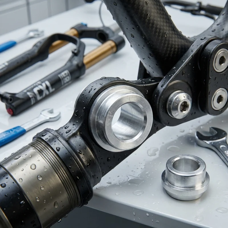 SR-Suntour Alubuchsen Paar für Dämpferauge 12,7mm Bohrung 8mm für 35mm Aufbaustärke