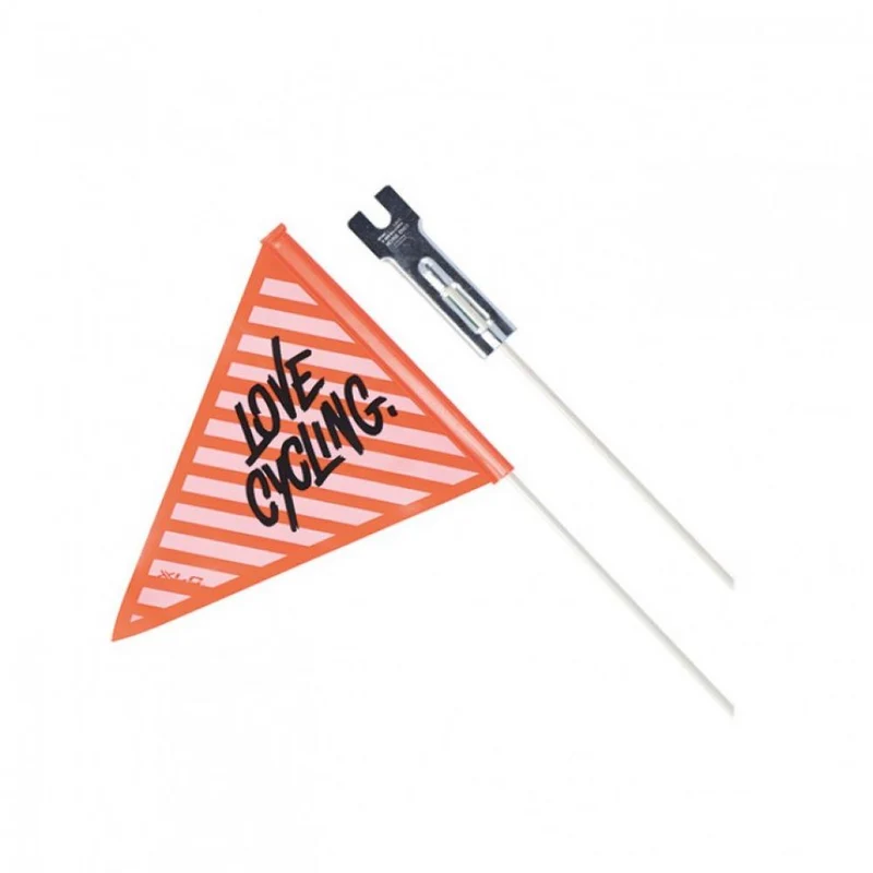 XLC Sicherheitswimpel XLC SF-C01 zweiteilig, schwarz/orange Love-cycling