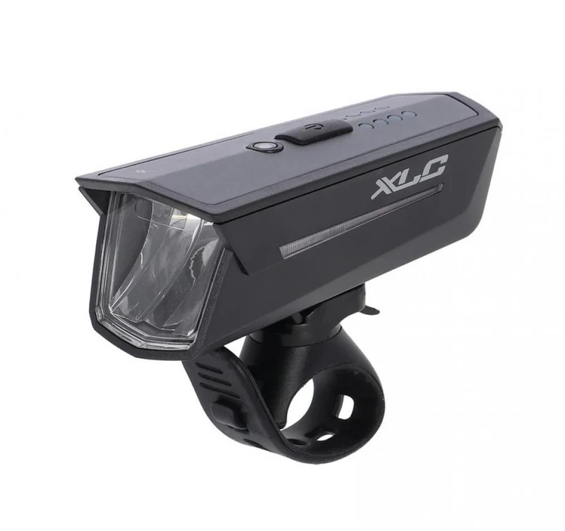 XLC LED-Frontleuchte Proxima Pro CL-F28, 15/40/80 Lux, Osram LED, 2000 mAh Akku, StVZO-zugelassen, USB-C, IP44, inkl. Silikonhalterung