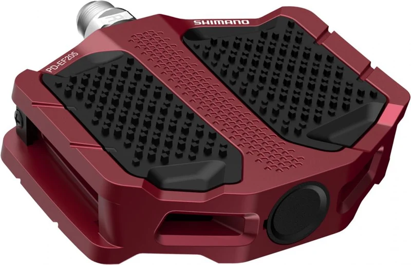 SHIMANO Pedal PD-EF205 Rot Flat Pedal - Radsport, Rot