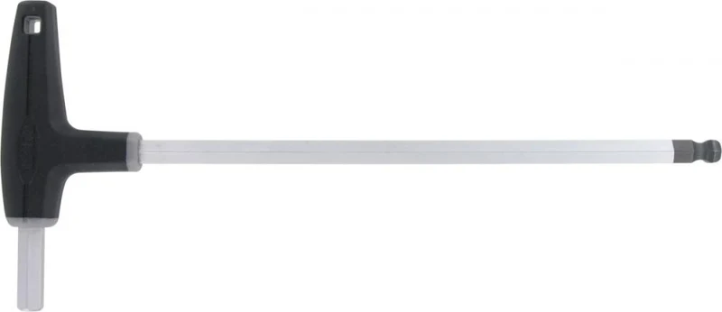 VAR Innensechskantschlüssel CL-18100 10 mm Größe 10 - Profi-T-Griff mit Magnet-Kugelkopf