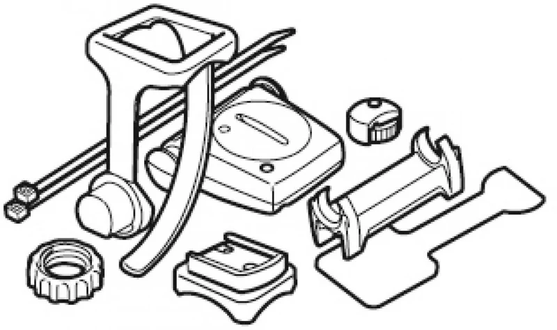 CATEYE Sensor/Halter-Kit Adventure CC-AT200W One Size - Zweitrad-Set für kabellosen Tacho