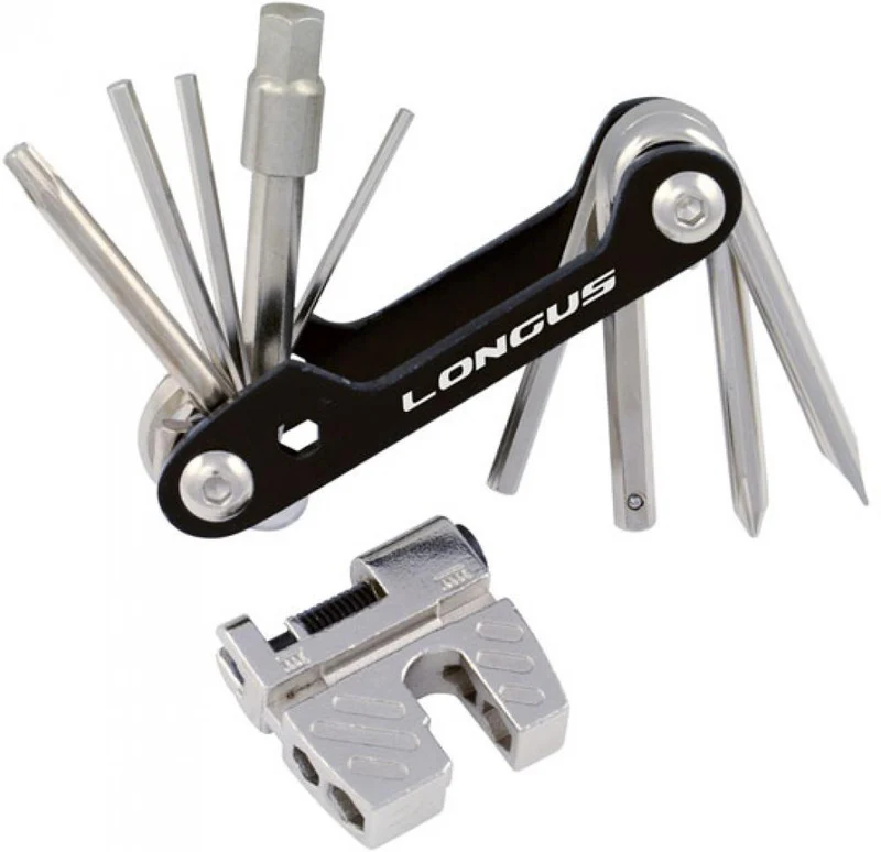 Longus Minitool Long 20 - kompaktes Fahrrad-Multitool mit 20 Funktionen