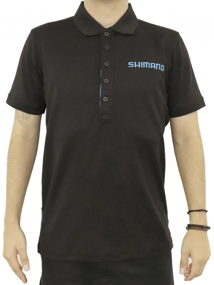 SHIMANO WORKSHOP POLO BLACK, S - atmungsaktives Werkstatt-Poloshirt für Profis