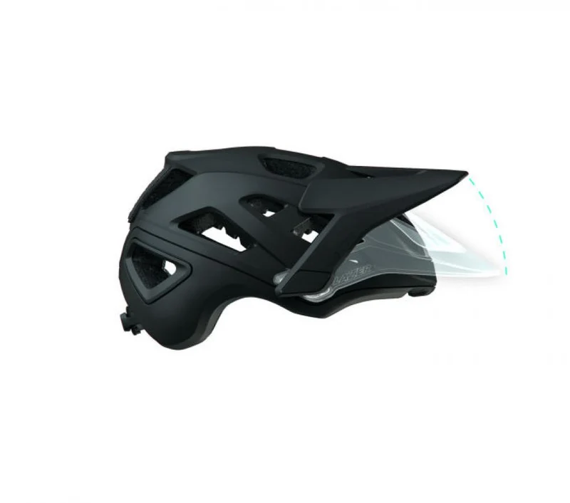 LAZER Visier Jackal KinetiCore Matte Black L Matt - passgenauer Ersatz für klare Sicht