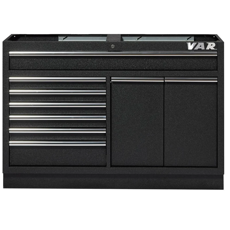 VAR Doppelt breiter Unterschrank MO-52612 Black 1250x400 mm Black - modularer Stauraum für die Werkstatt