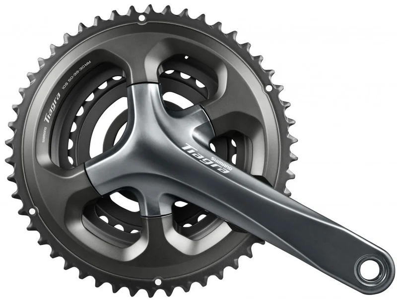 SHIMANO Kurbelgarnitur TIAGRA FC-4703 10-fach 165 mm 50-39-30 Grau - effiziente Schaltperformance
