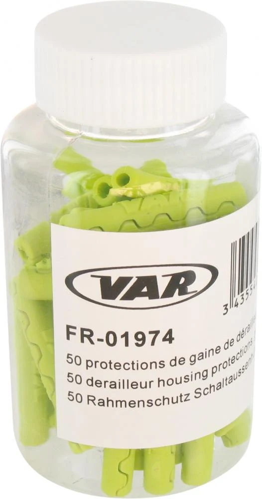 VAR 50 Stk. Rahmenschutz 4 mm Grün - effektiver Lackschutz für Schaltzüge