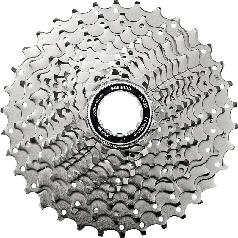 SHIMANO 10 Stück Werkstattpackung Kassette CS-HG500 - 10-fach, 11-34