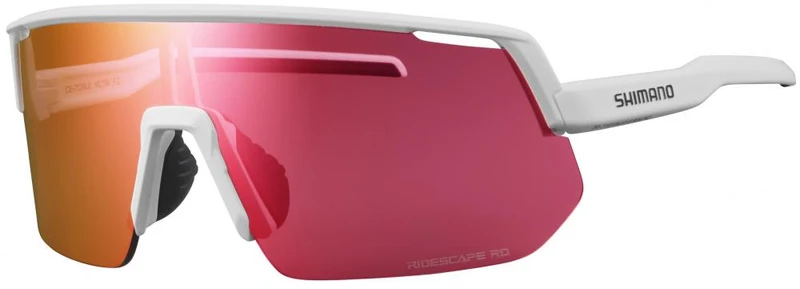 SHIMANO TECHNIUM L MATTE WHITE RIDESCAPE L MATT - leichte Performance-Radsportbrille