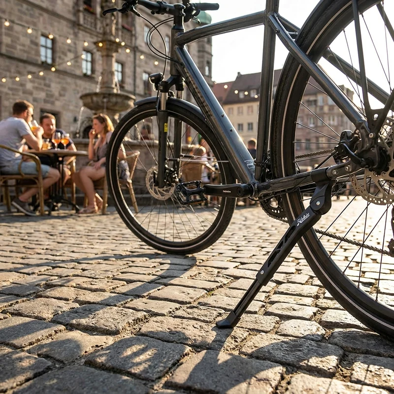 Hebie Fahrradständer TURRIX 26-29 Zoll schwarz - stabiler Hinterbauständer