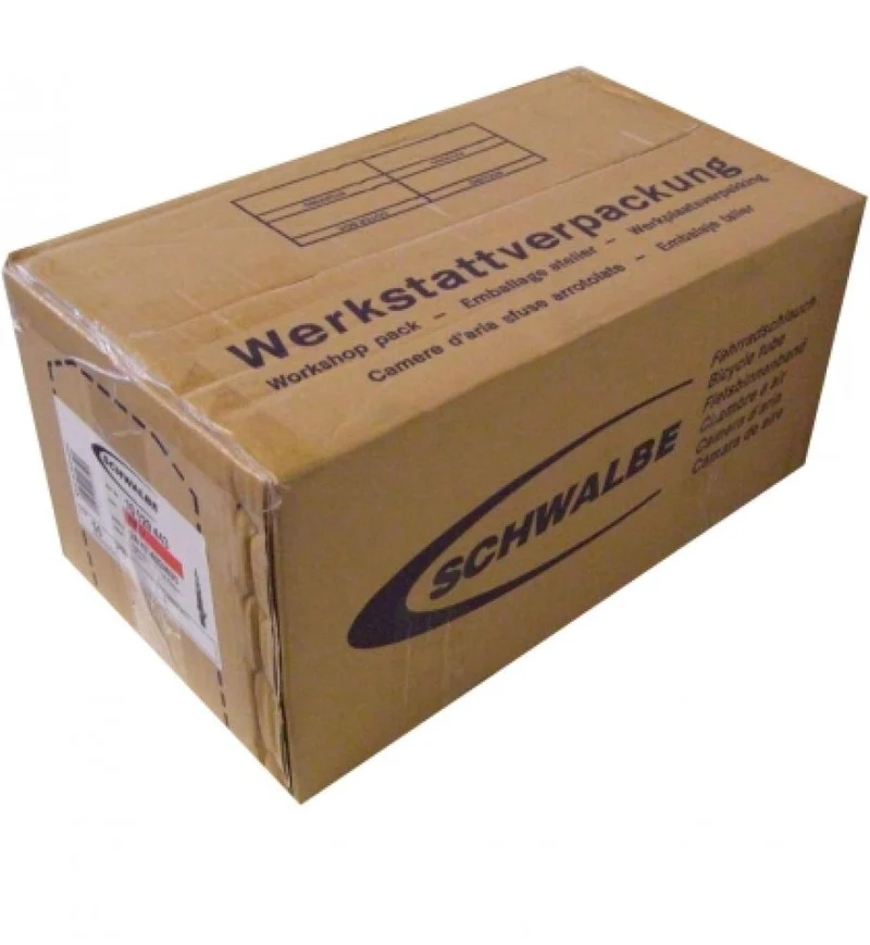 Schwalbe Schlauch Werkstattpackung SV6 28/40-406 40mm - 28 Stück Fahrradschläuche mit Sclaverand-Ventil für 20 Zoll - Fahrradschlauch
