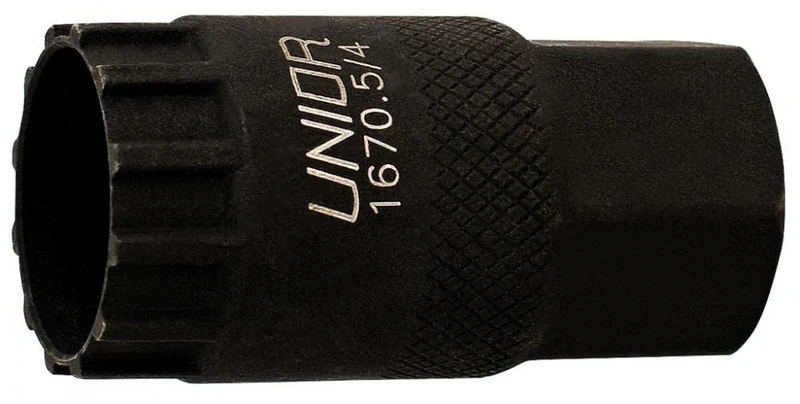 Unior Zahnkranzabzieher für Shimano/SRAM Kassetten - 1/2" Ratsche- & Maulschlüssel-Kompatibel, Werkstahl