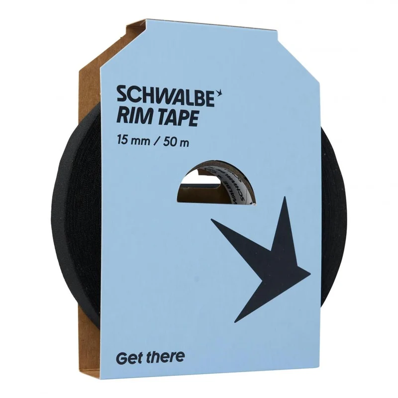 Schwalbe HOCHDRUCKFELGENBAND 15mm 50 m/Rolle Textil m - zuverlässiger Felgenschutz für Hochdruckreifen