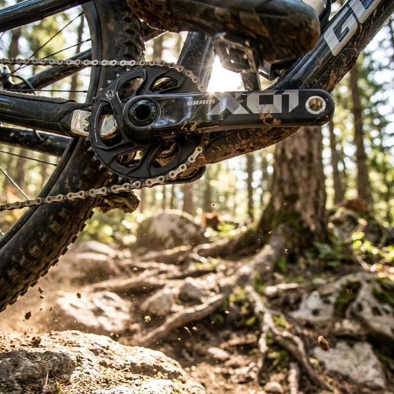 SRAM X01 Eagle Boost DUB Kurbelgarnitur 170 mm schwarz - leichte Performance-MTB-Kurbel