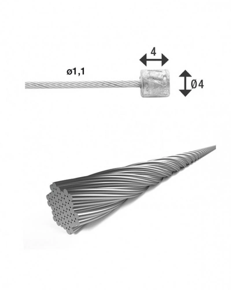 XLC Schaltinnenzug Ø 1,1/ 2250mm 1 Nippel Ø4x4mm