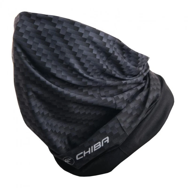CHIBA Multifunktionstuch Sommer - elastisches Radsport-Tuch, EG, Carbon, 39 g