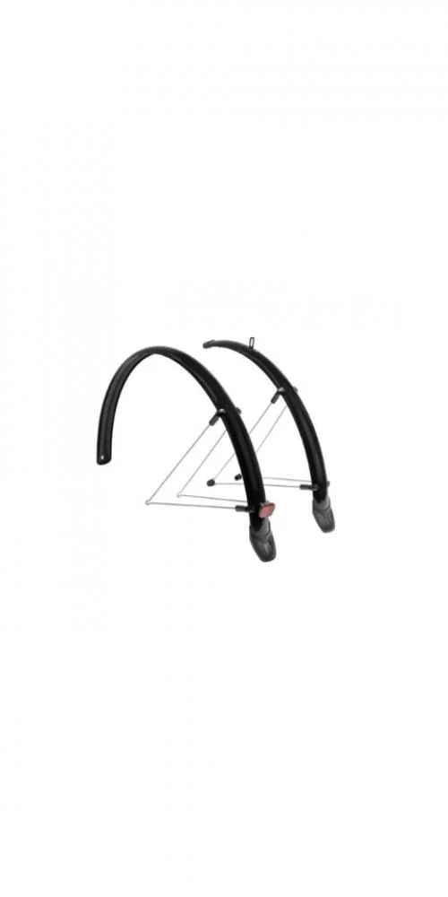 XLC Schutzblech-Set MG-F03 28" schwarz  46 mm, robustes Kunststoff-Schutzblech vorne & hinten
