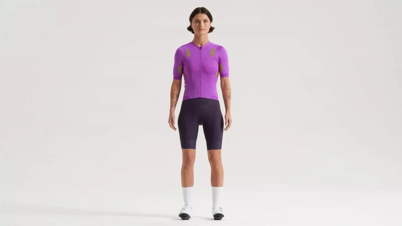 PRIME HYPRVIZ Jersey Kurzarm Damen - Recyceltes Highvis Radtrikot Purple Orchid Größe M