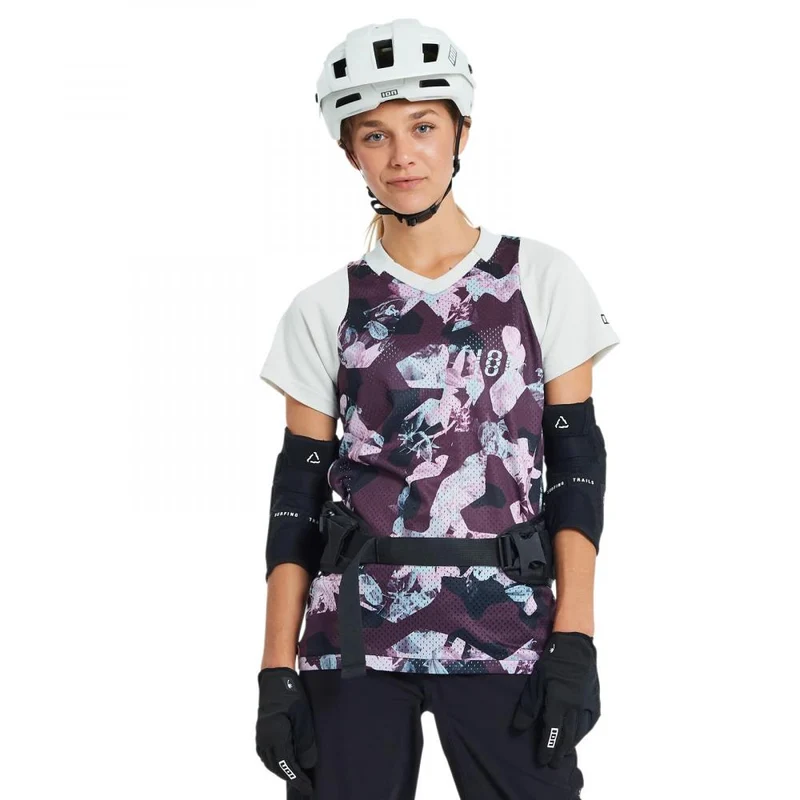 ION Bike Tee Scrub SS Damen Kurzarm Fahrradshirt - Größe M/38 - Blau (47223-5026) - T-Shirt