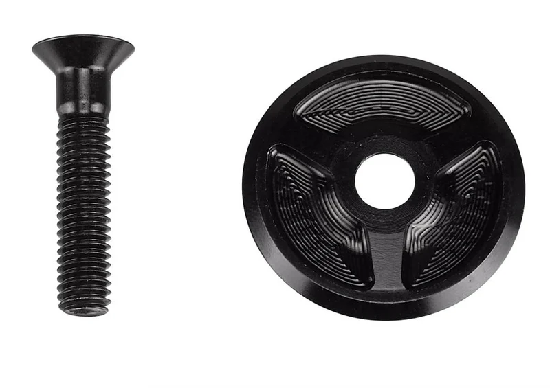 ALLOY HDS SUB - Abdeckkappe - ROAD 1-1/8" TOP CAP W/ ALLOY BOLT (SPL-134920-BK)
