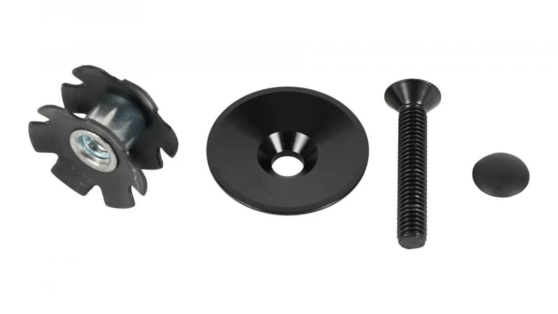 STEER Abdeckkappe HDS SUB - TOP CAP FOR 1-1/8" STEER ALLOY BLACK W/ STEEL BOLT & STAR NUT