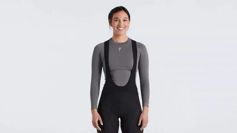SEAMLESS BASELAYER LS WMN GRY S/M - Nahtlose Damen Funktionsunterwäsche Langarm - Bekleidung