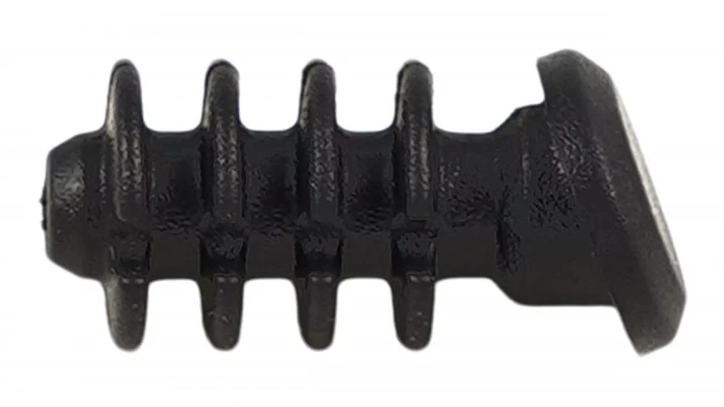 CBG PLUG Gummistopfen mit Rippen für 6-7mm Bohrungen - ICR Ein-/Ausgangsport mit abgeschrägter Oberseite - CBG PLUG, ICR ENTRY/EXIT PORT, RIBBED SOLID RUBBER PLUG - ANLGED TOP, TO FIT 6-7MM HOLE